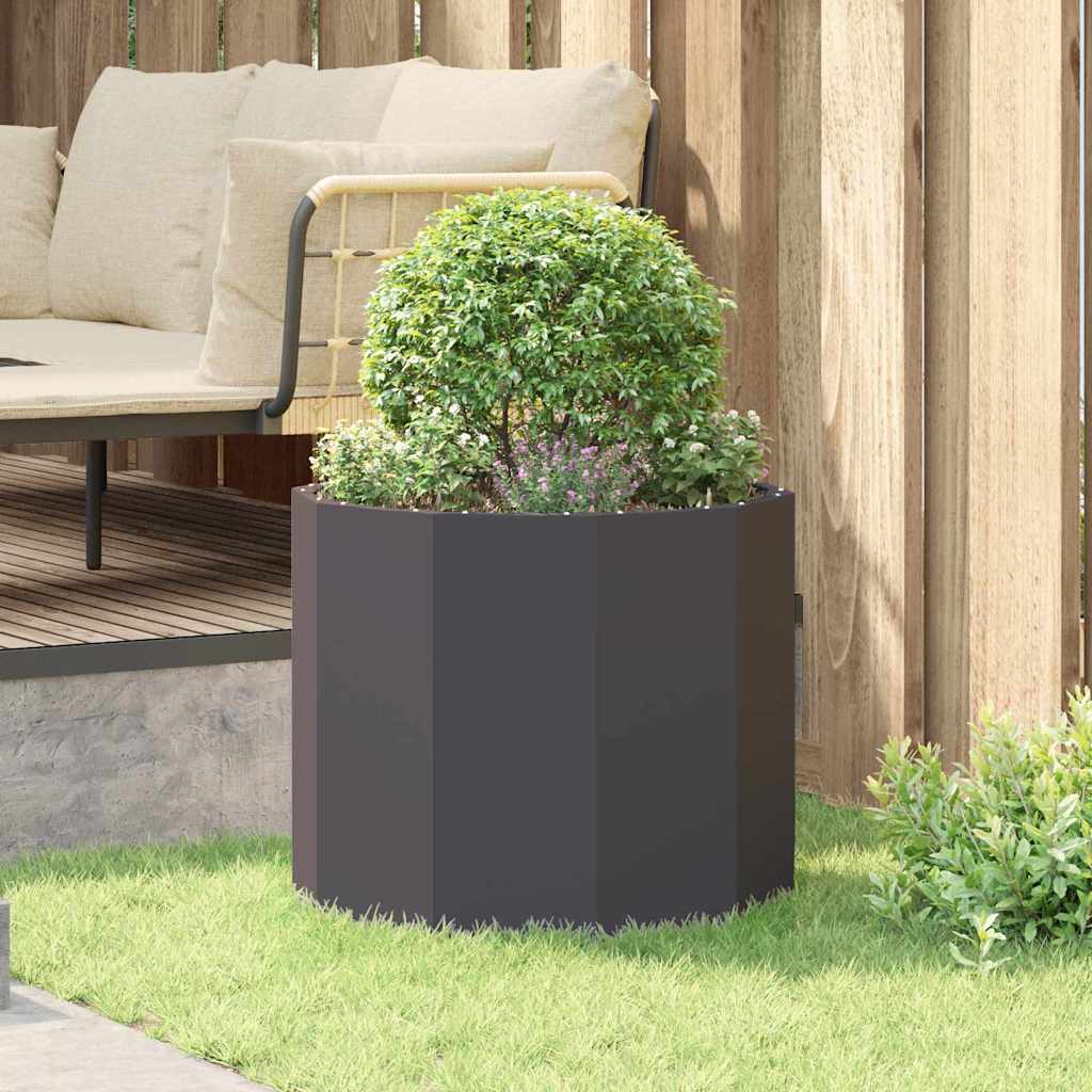 vidaXL Planter Black 60 x 60 x 50 cm Steel