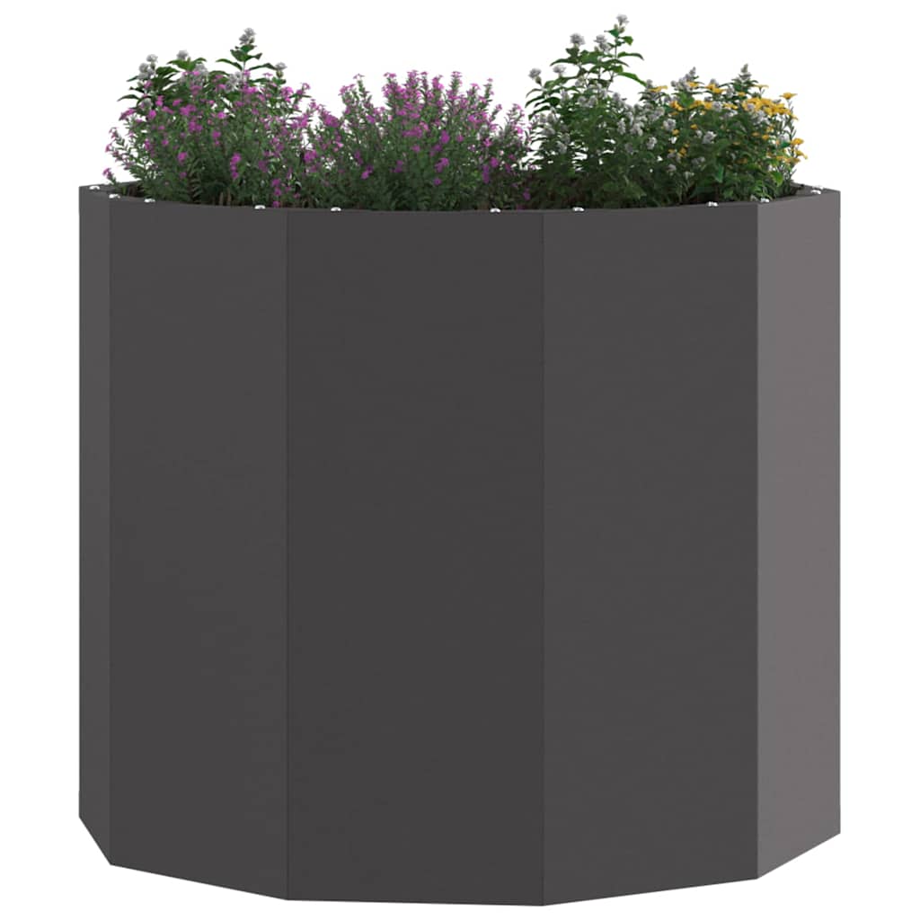 vidaXL Planter Black 60 x 60 x 50 cm Steel