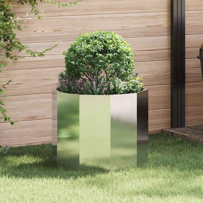 vidaXL Planter Silver 60 x 60 x 50 cm Stainless Steel