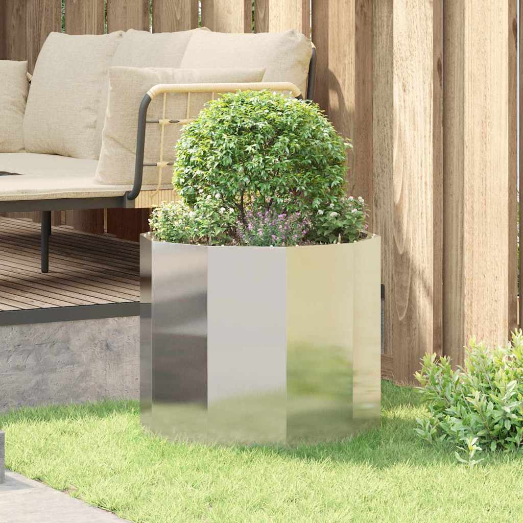 vidaXL Planter Silver 60 x 60 x 50 cm Stainless Steel