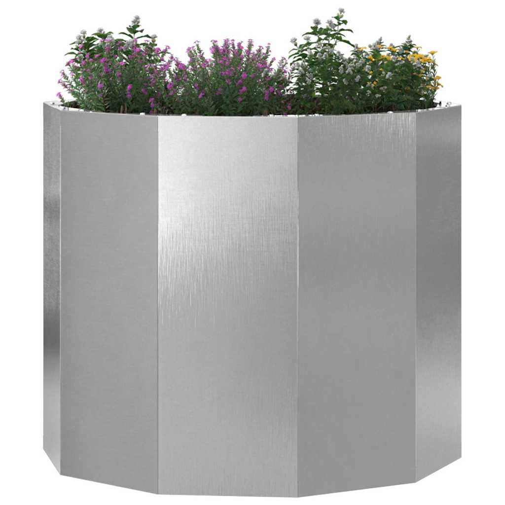 vidaXL Planter Silver 60 x 60 x 50 cm Stainless Steel