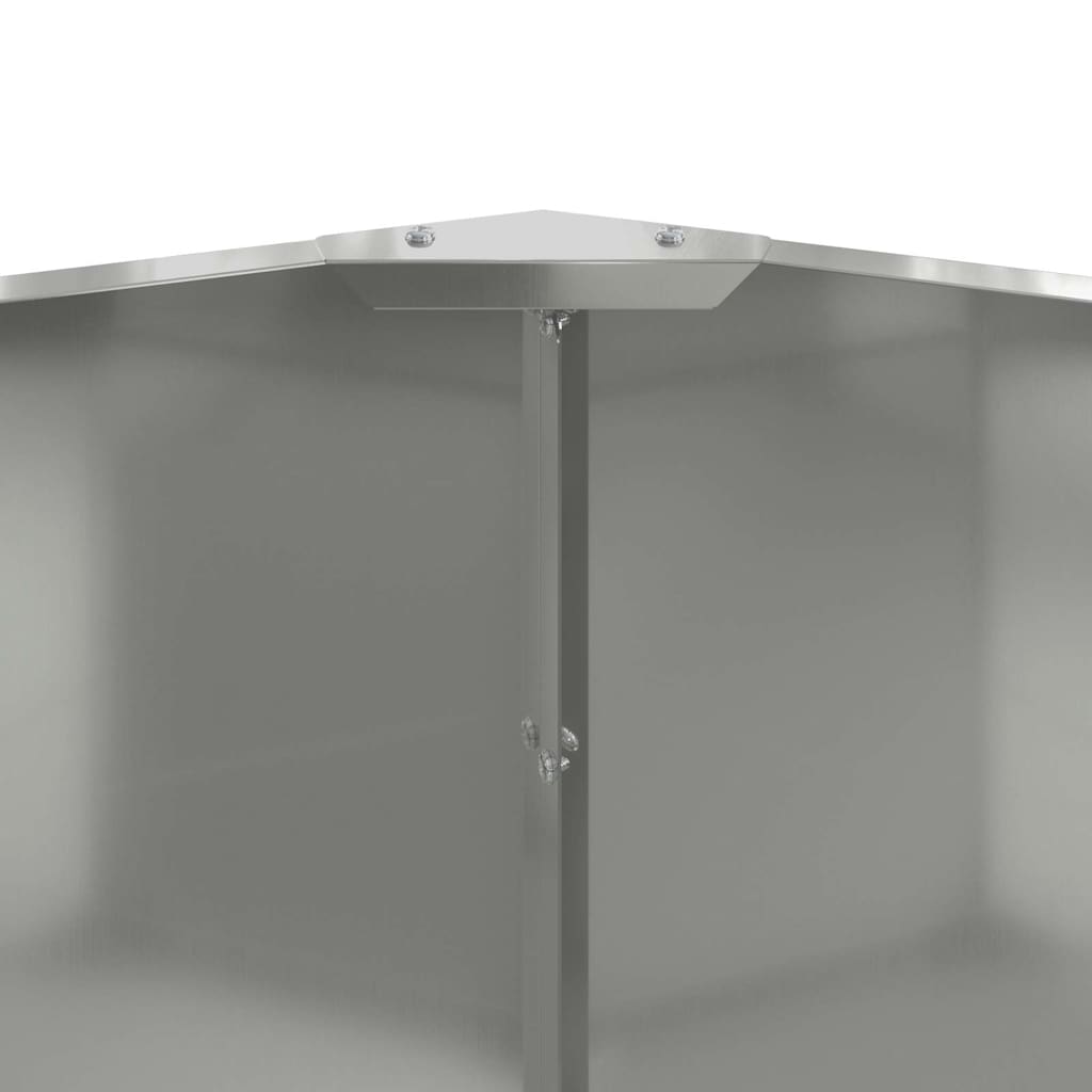 vidaXL Planter Silver 60 x 60 x 50 cm Galvanised Steel