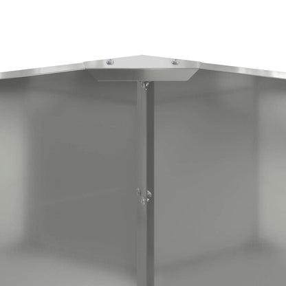vidaXL Planter Silver 60 x 60 x 50 cm Galvanised Steel
