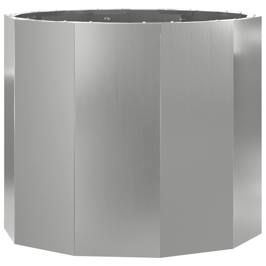 vidaXL Planter Silver 60 x 60 x 50 cm Galvanised Steel