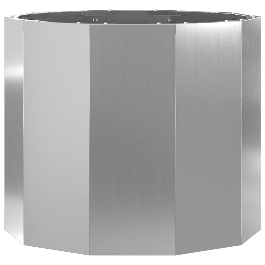 vidaXL Planter Silver 60 x 60 x 50 cm Galvanised Steel