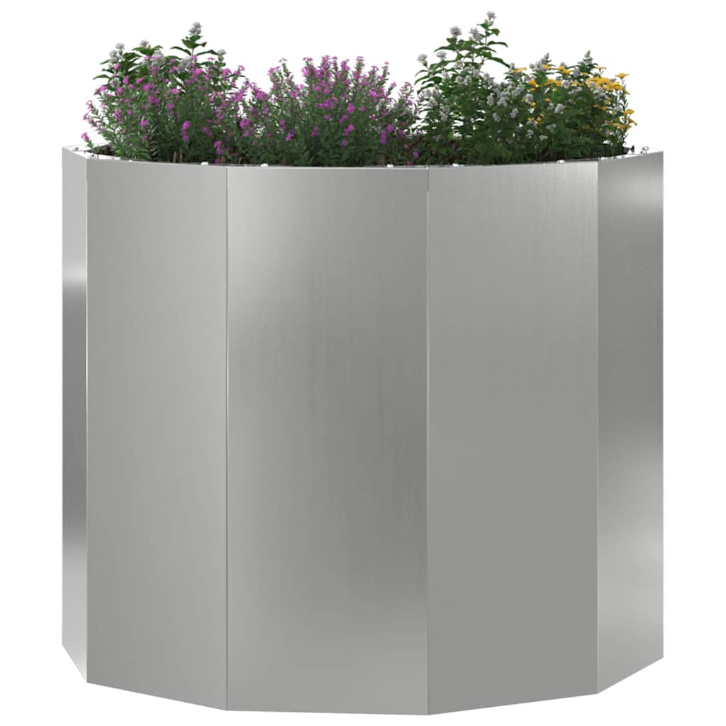 vidaXL Planter Silver 60 x 60 x 50 cm Galvanised Steel