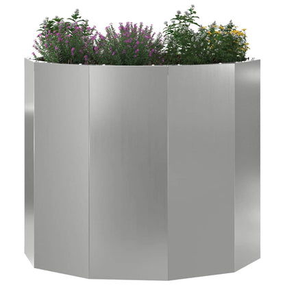 vidaXL Planter Silver 60 x 60 x 50 cm Galvanised Steel
