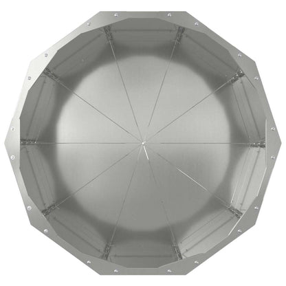 vidaXL Planter Silver 60 x 60 x 50 cm Galvanised Steel
