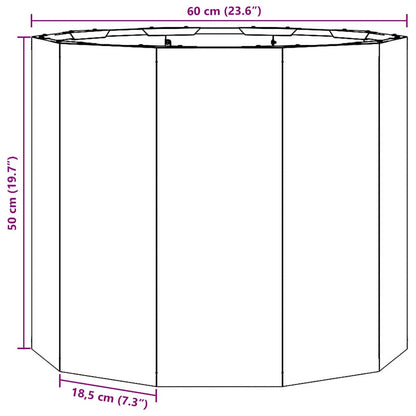 vidaXL Planter Rusty 60 x 60 x 50 cm Weathering Steel