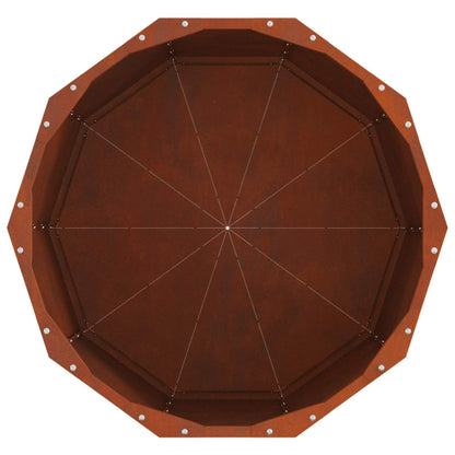 vidaXL Planter Rusty 60 x 60 x 50 cm Weathering Steel