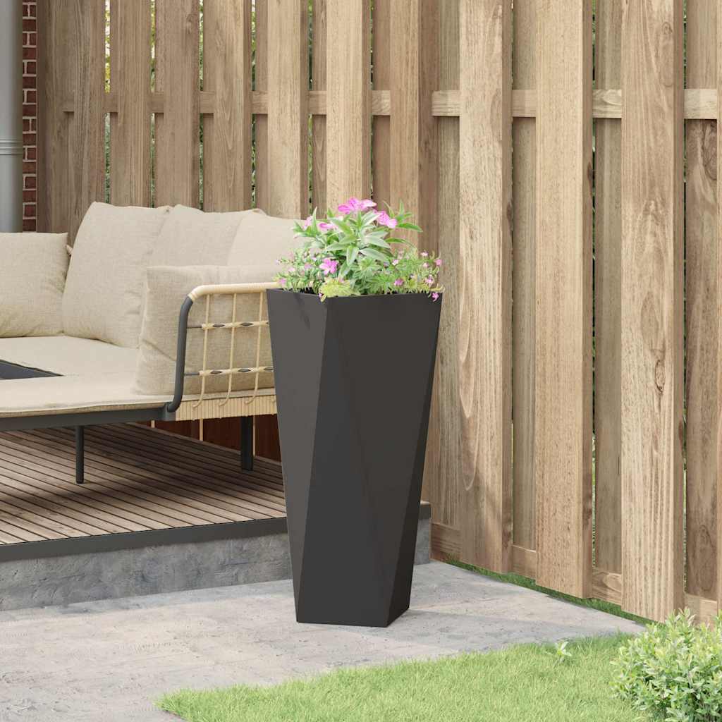 vidaXL Planter Black 30 x 30 x 75 cm Steel