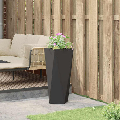 vidaXL Planter Black 30 x 30 x 75 cm Steel