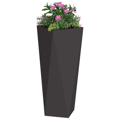 vidaXL Planter Black 30 x 30 x 75 cm Steel