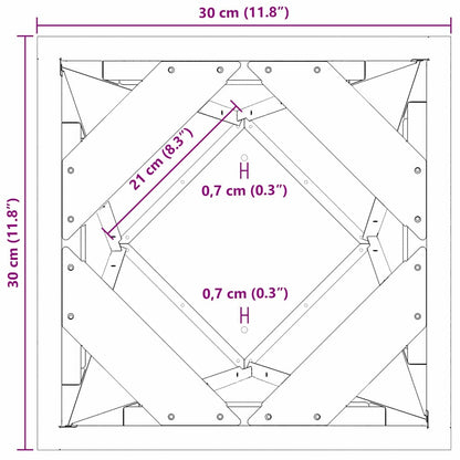 vidaXL Planter Black 30 x 30 x 75 cm Steel