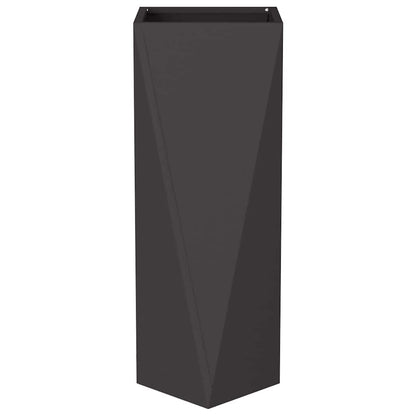 vidaXL Planter 2 pcs Black 30 x 30 x 75 cm Steel