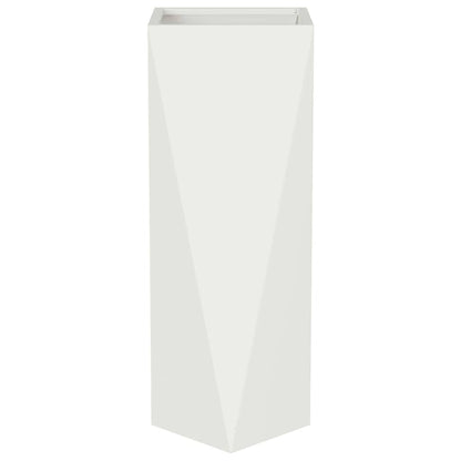 vidaXL Planter 2 pcs White 30 x 30 x 75 cm Steel