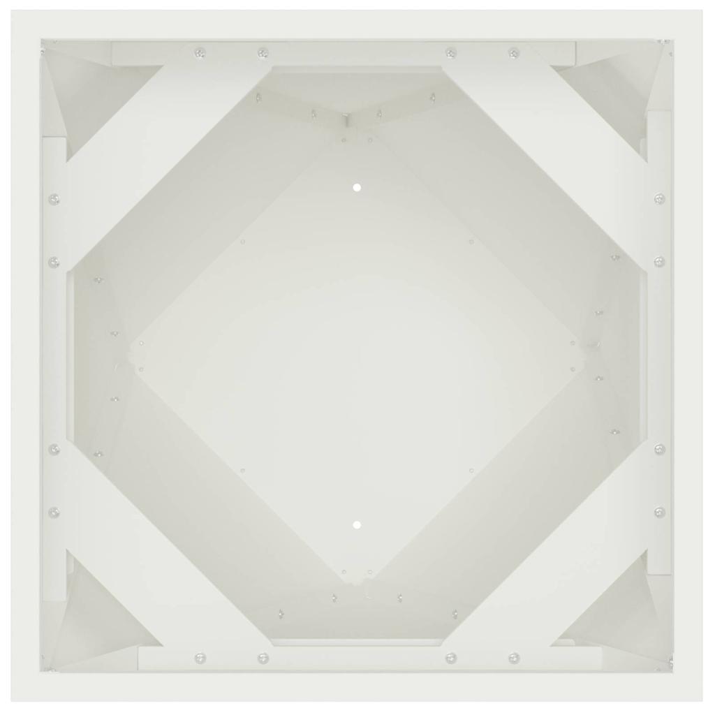 vidaXL Planter 2 pcs White 30 x 30 x 75 cm Steel