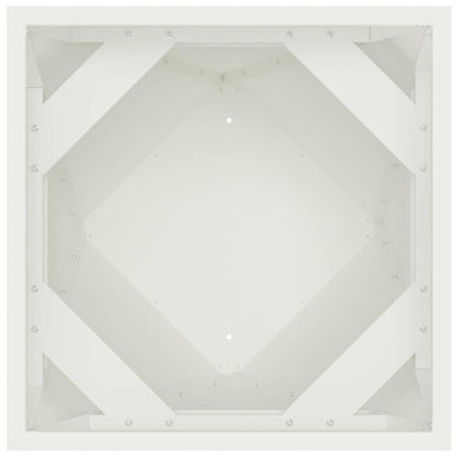 vidaXL Planter 2 pcs White 30 x 30 x 75 cm Steel
