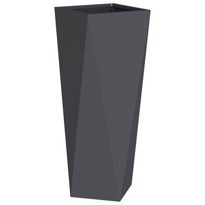 vidaXL Planter 2 pcs Anthracite 30 x 30 x 75 cm Steel
