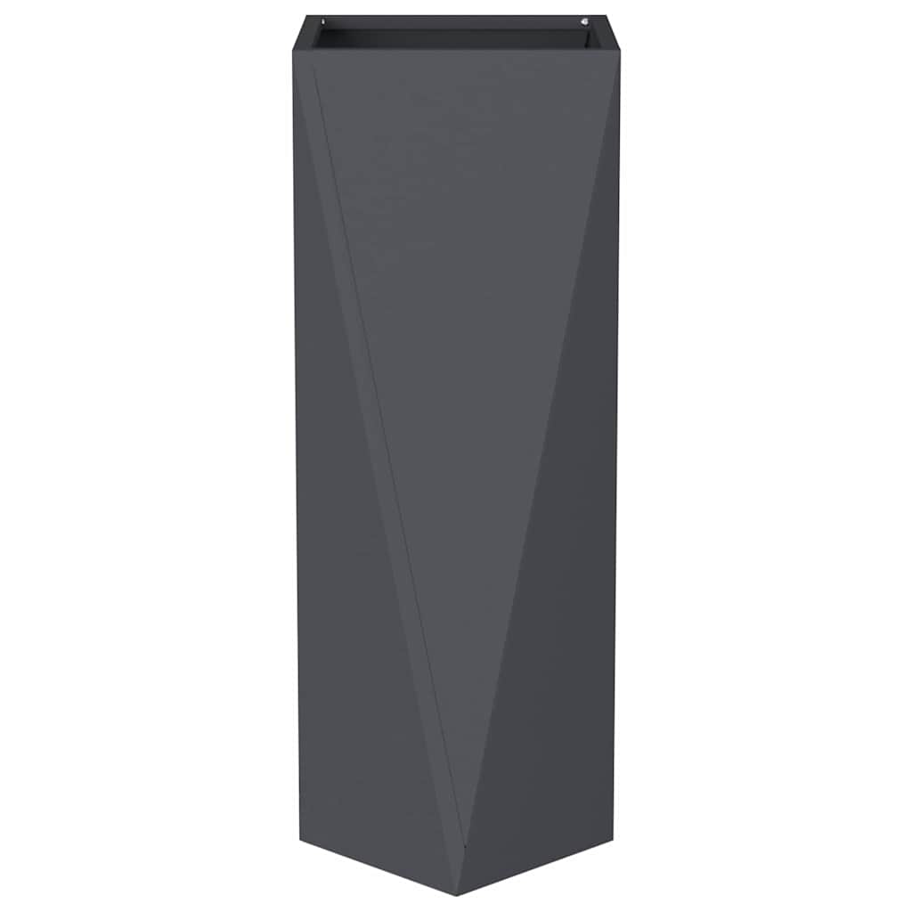 vidaXL Planter 2 pcs Anthracite 30 x 30 x 75 cm Steel