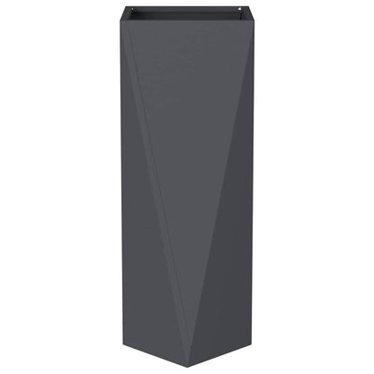 vidaXL Planter 2 pcs Anthracite 30 x 30 x 75 cm Steel