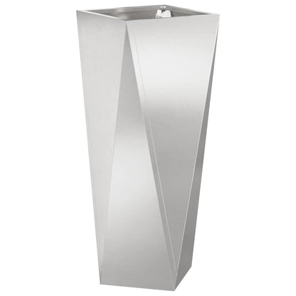 vidaXL Planter Silver 30 x 30 x 75 cm Stainless Steel