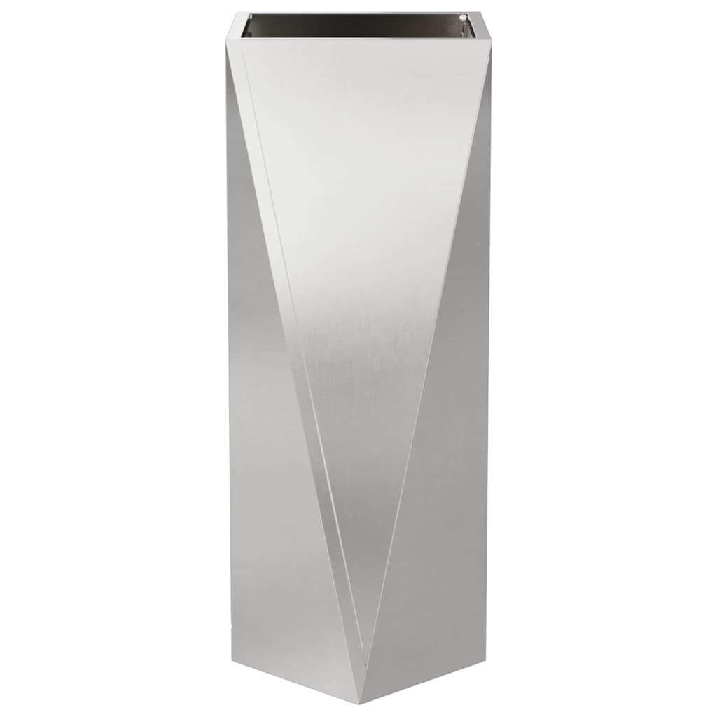 vidaXL Planter Silver 30 x 30 x 75 cm Stainless Steel