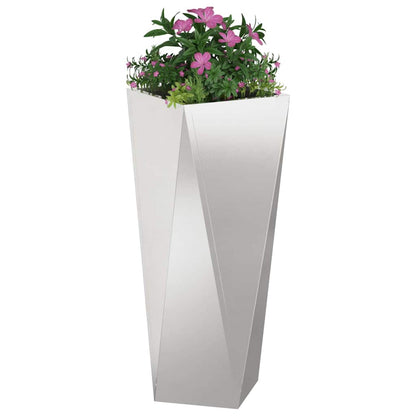 vidaXL Planter Silver 30 x 30 x 75 cm Stainless Steel