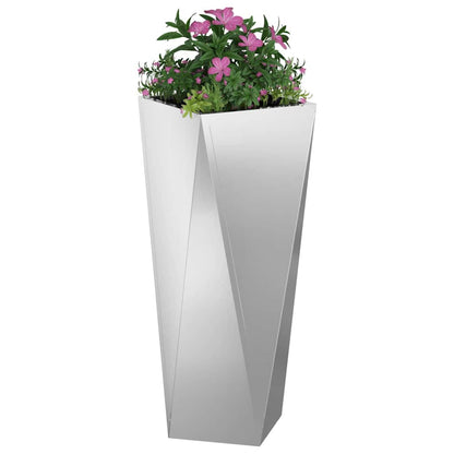 vidaXL Planter 2 pcs Silver 30 x 30 x 75 cm Galvanised Steel