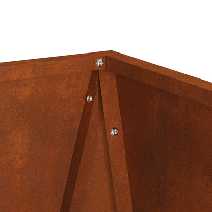 vidaXL Planter 2 pcs Rusty 30 x 30 x 75 cm Weathering Steel