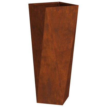 vidaXL Planter 2 pcs Rusty 30 x 30 x 75 cm Weathering Steel