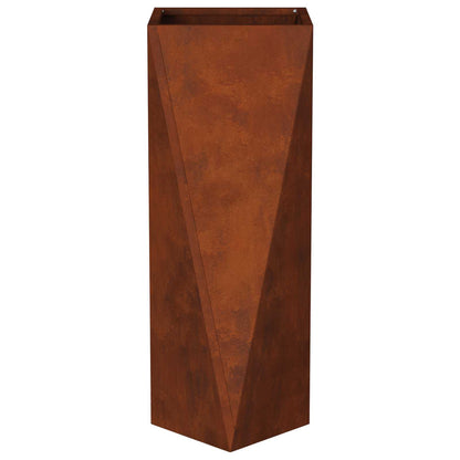 vidaXL Planter 2 pcs Rusty 30 x 30 x 75 cm Weathering Steel