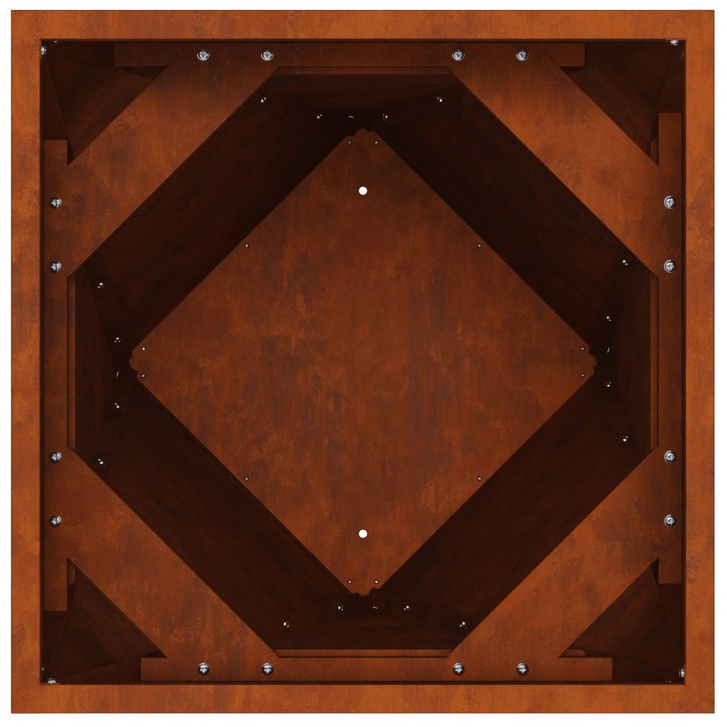 vidaXL Planter 2 pcs Rusty 30 x 30 x 75 cm Weathering Steel