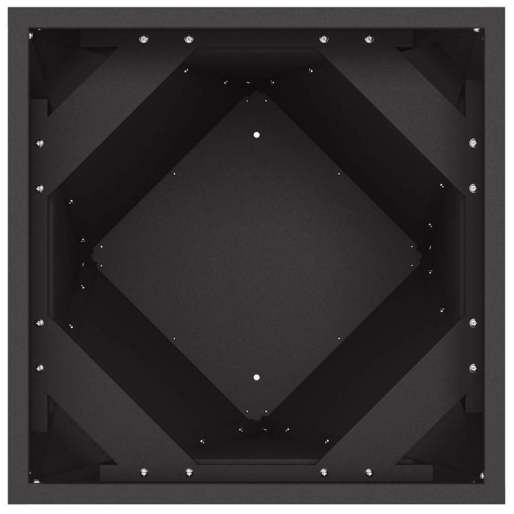 vidaXL Planter Black 40 x 40 x 75 cm Steel