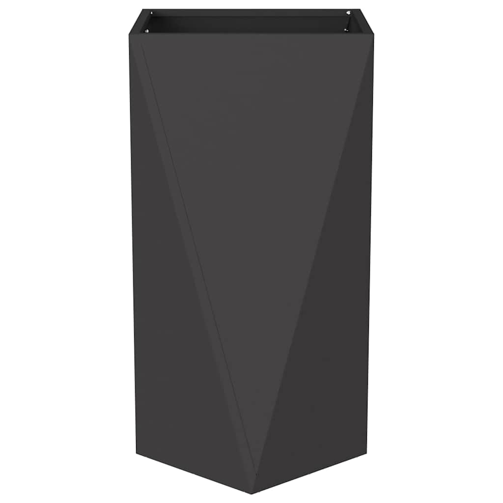 vidaXL Planter 2 pcs Black 40 x 40 x 75 cm Steel