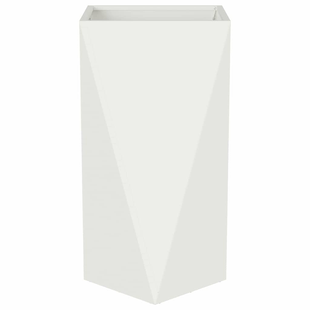 vidaXL Planter White 40 x 40 x 75 cm Steel