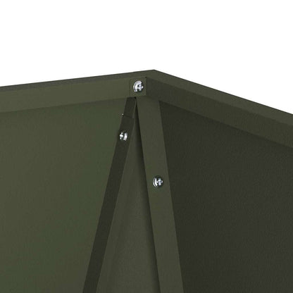 vidaXL Planter 2 pcs Olive Green 40 x 40 x 75 cm Steel