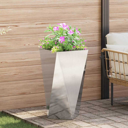 vidaXL Planter Silver 40 x 40 x 75 cm Stainless Steel