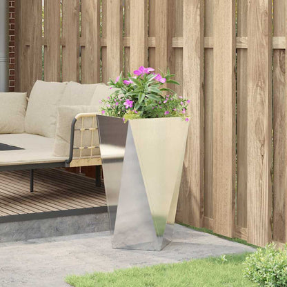 vidaXL Planter Silver 40 x 40 x 75 cm Stainless Steel