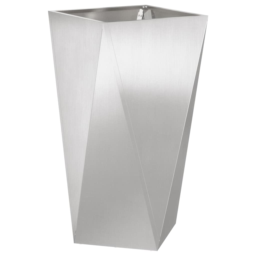 vidaXL Planter Silver 40 x 40 x 75 cm Stainless Steel