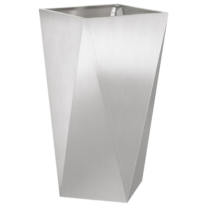 vidaXL Planter Silver 40 x 40 x 75 cm Stainless Steel