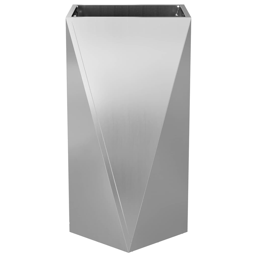 vidaXL Planter Silver 40 x 40 x 75 cm Galvanised Steel