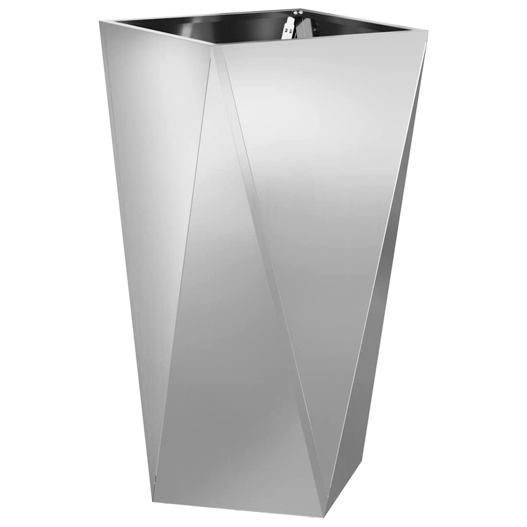 vidaXL Planter 2 pcs Silver 40 x 40 x 75 cm Galvanised Steel