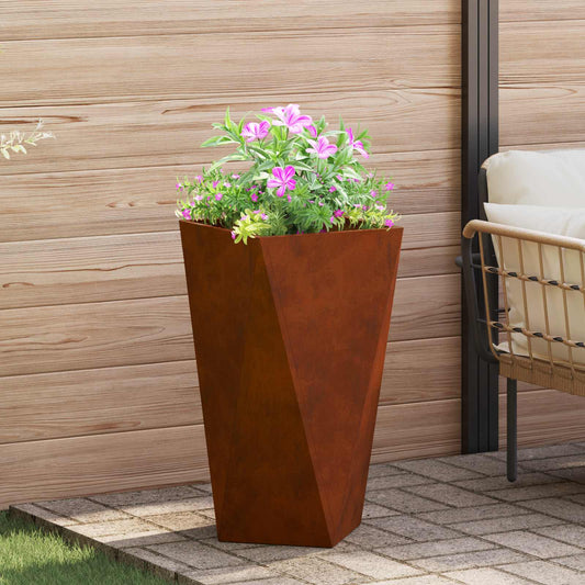 vidaXL Planter Rusty 40 x 40 x 75 cm Weathering Steel