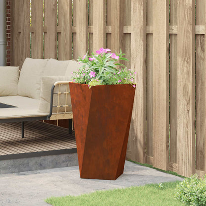 vidaXL Planter Rusty 40 x 40 x 75 cm Weathering Steel