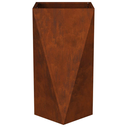 vidaXL Planter 2 pcs Rusty 40 x 40 x 75 cm Weathering Steel