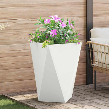 vidaXL Planter White 50 x 50 x 75 cm Steel