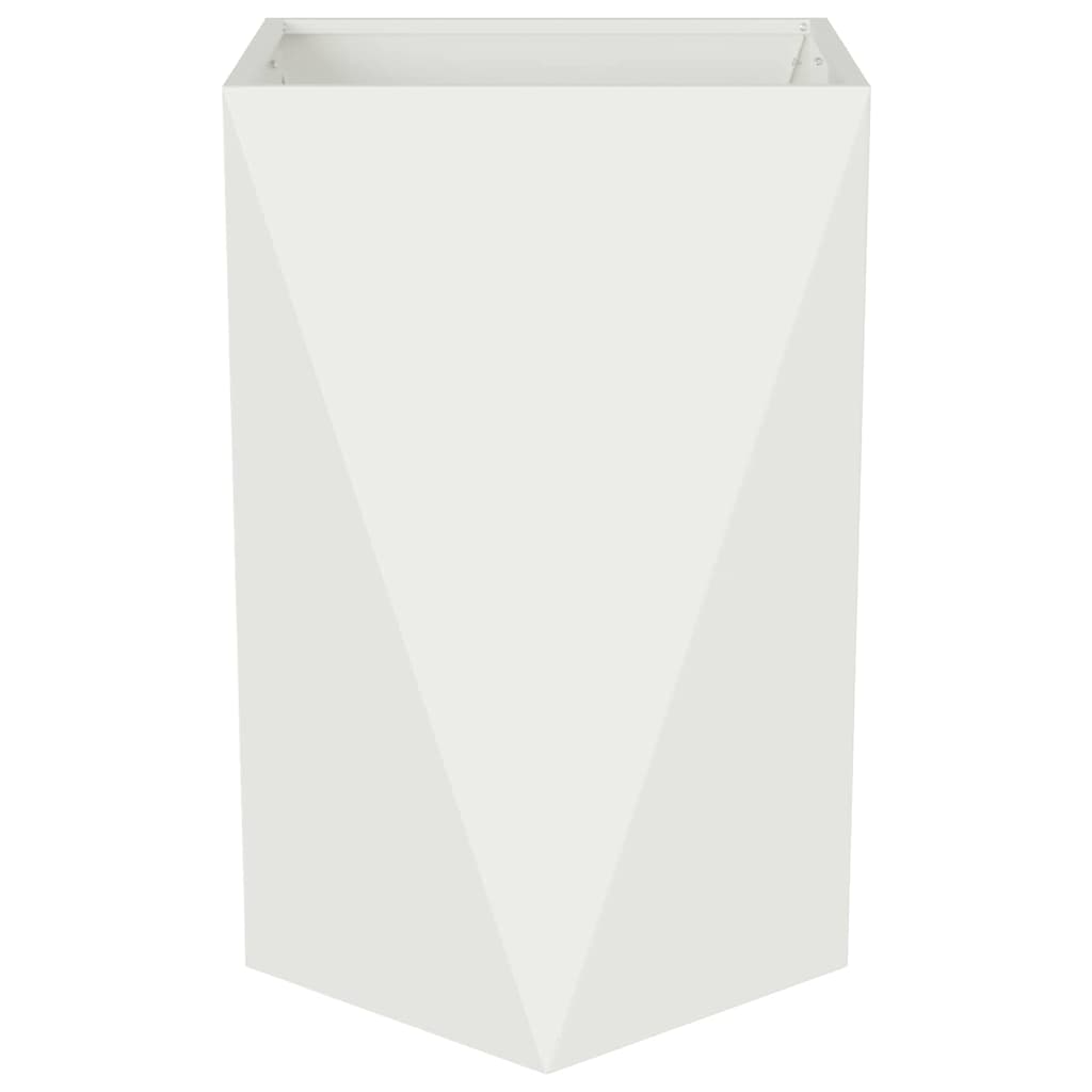 vidaXL Planter White 50 x 50 x 75 cm Steel