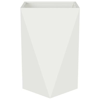 vidaXL Planter White 50 x 50 x 75 cm Steel