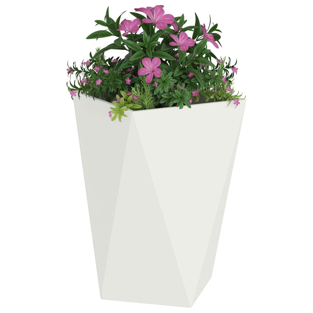 vidaXL Planter White 50 x 50 x 75 cm Steel